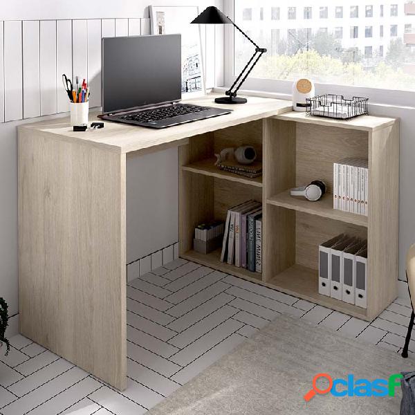 Scrivania ufficio angolare salvaspazio 121x96cm rovere Sunny