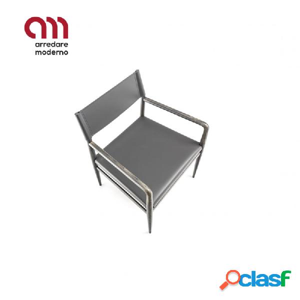 Sedia Ledermann Light Enrico Pellizzoni con braccioli