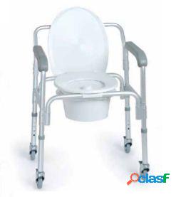 Sedia comoda wc con ruote 4 funzioni in 1
