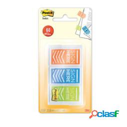 Segnapagina Post it Index Medium SIGN HERE - 682-SH-OBLEU -