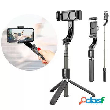 Selfie stick con stabilizzatore cardanico e supporto per