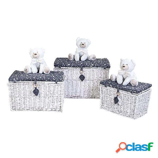 Set 3 bauli rettangolari Ozzy Picci
