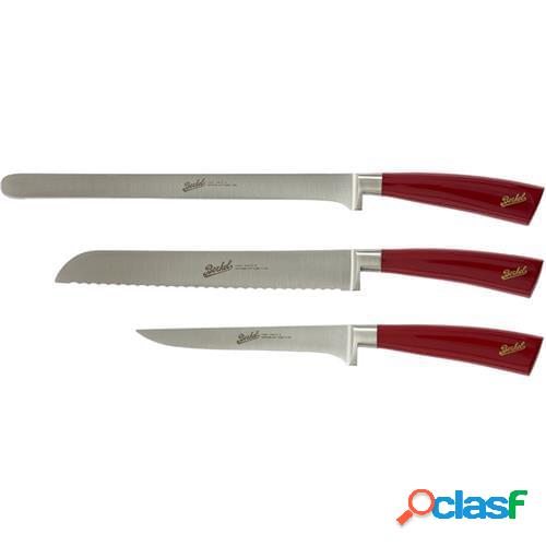 Set 3 coltelli prosciutto linea Elegance rosso di Berkel +