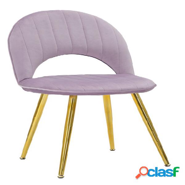 Set da 2 Sedia design gambe in metallo colore oro cm