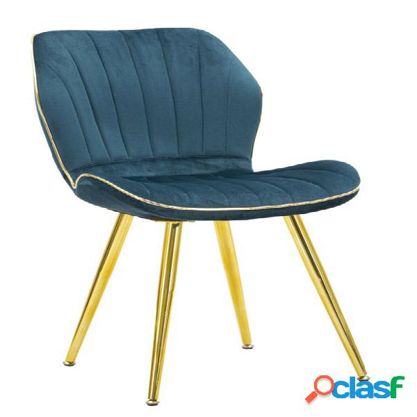 Set da 2 Sedia moderna per salotto in velluto gambe in
