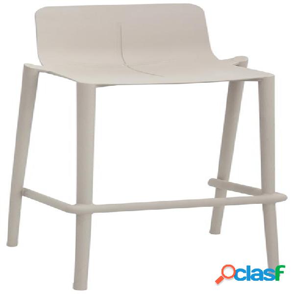 Set da 2 Sgabello in polipropilene moderno impilabile per