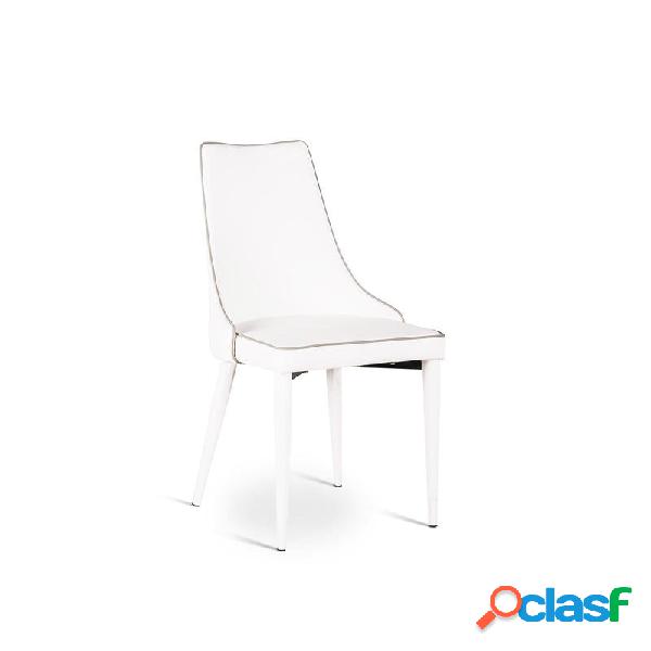Set da 4 Sedia imbottita da salotto in similpelle con