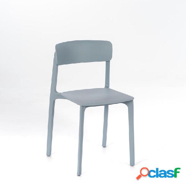 Set da 4 Sedia in polipropilene per esterno moderna cm
