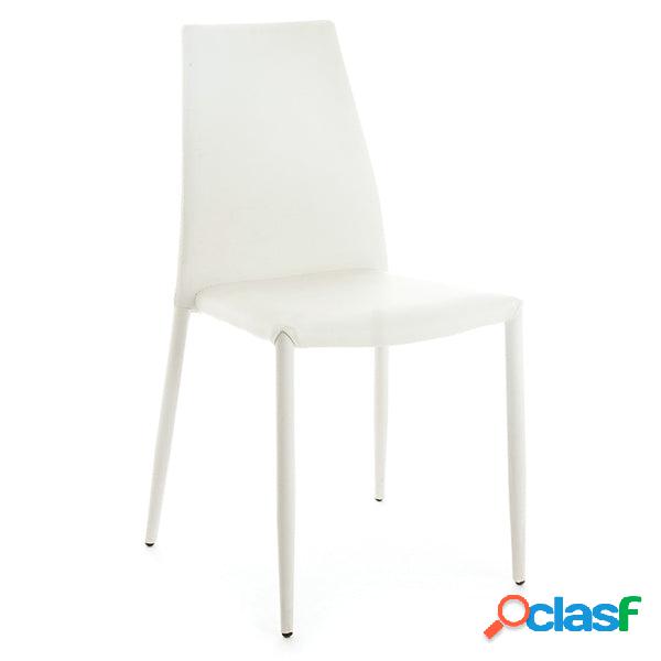 Set da 4 sedia moderna in similpelle per living o sala
