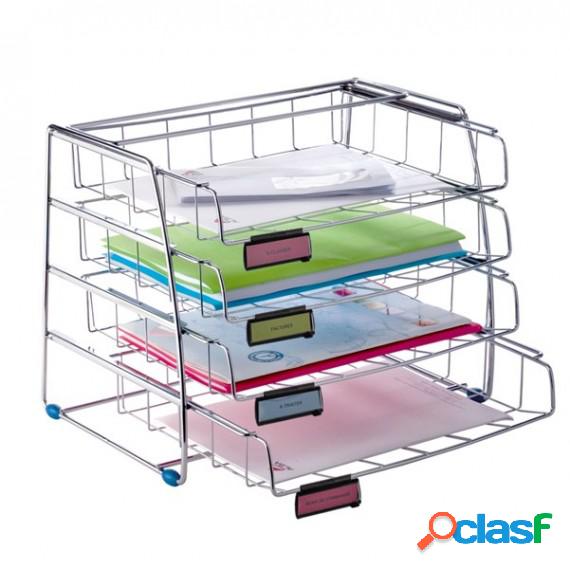 Set da 4 vaschette scorrevoli - 39x30x31,5 cm - vaschette