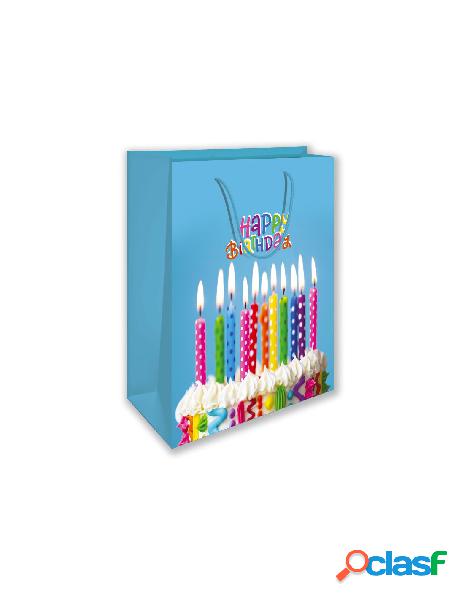 Shopper birthday cake f.to 31,5x45x12 xl