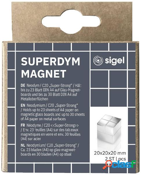 Sigel Magnete neodimio C20 Super-Strong (L x A x P) 20 x 20