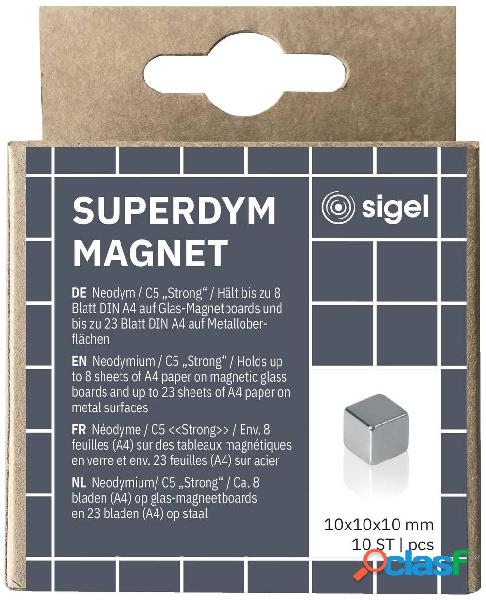 Sigel Magnete neodimio C5 Strong (L x A x P) 10 x 10 x 10 mm