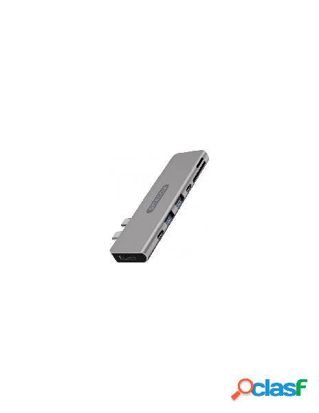 Sitecom - hub sitecom cn 391 dual usb c grey