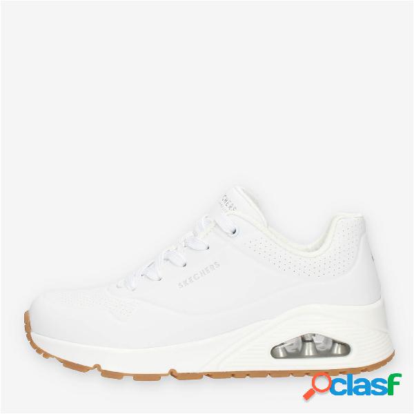Skechers Stand On Air Sneakers bianche con fondo a contrasto