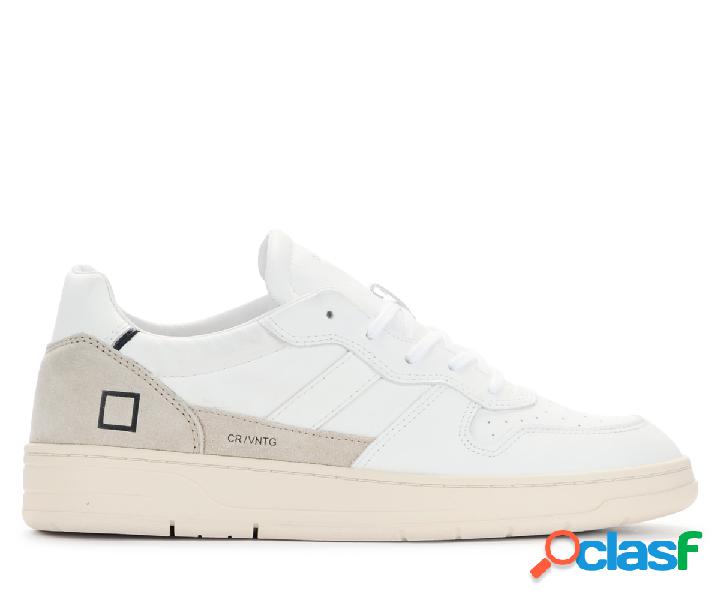 Sneaker D.A.T.E. Court 2.0 bianca e beige