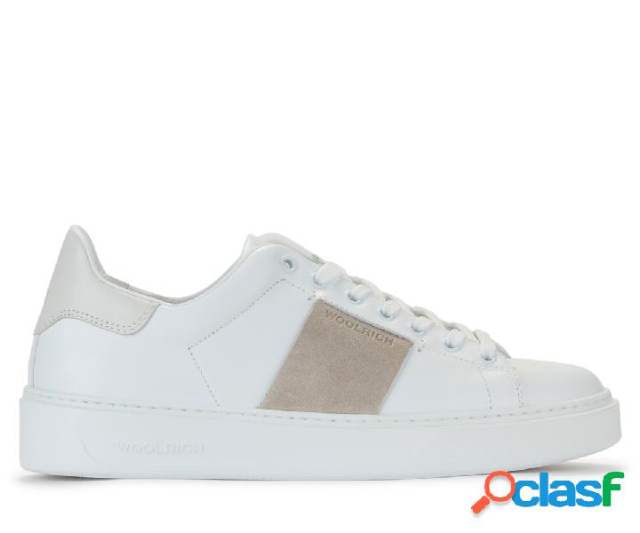 Sneaker Woolrich classic court bianca e beige