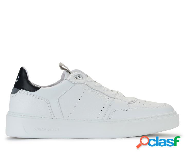 Sneaker Woolrich in pelle bianca e nera