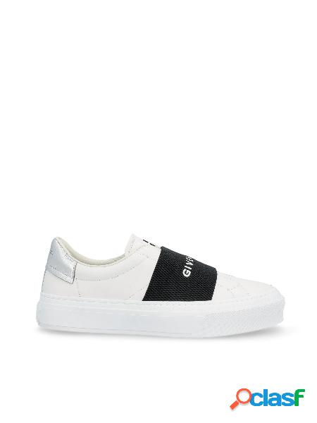 Sneakers Di Pelle Con Fascia Elastica Givenchy