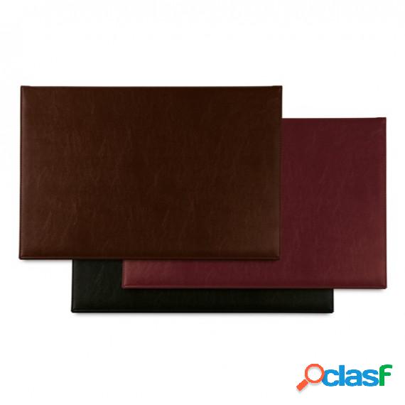 Sottomani doppio in similpelle - nero - 48 x 32 cm - City