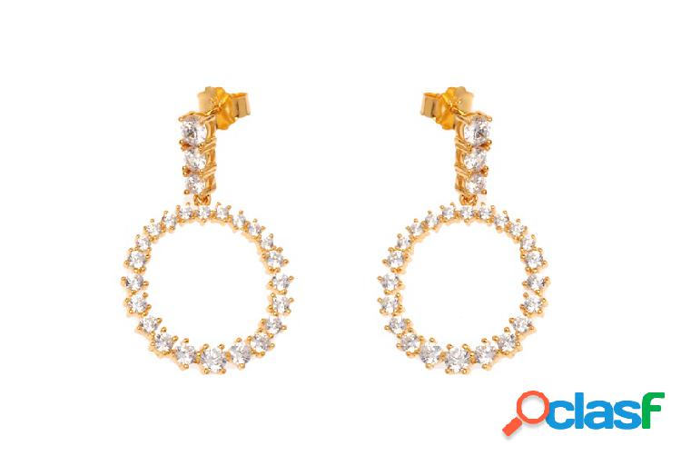 Sovrani Orecchini pendenti Luce argento con finitura dorata