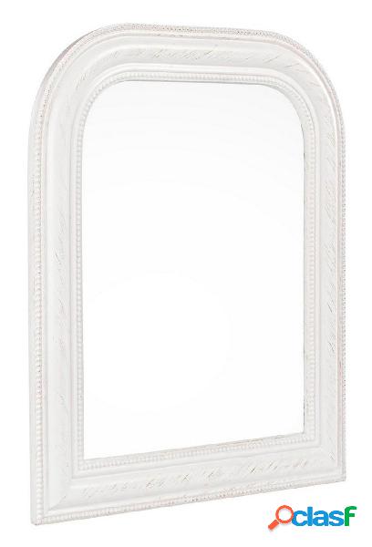 Specchiera classica cornice decorata colore bianco cm