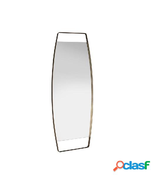 Specchiera da terra moderna cornice in metallo colore bronzo