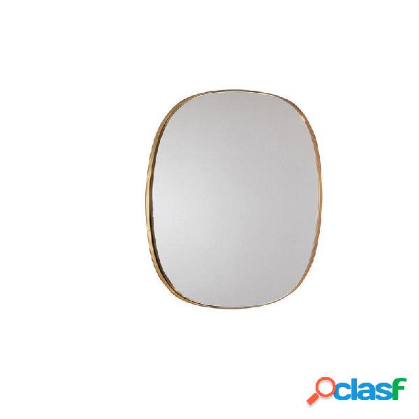 Specchio da parete con cornice in metallo colore bronzo cm