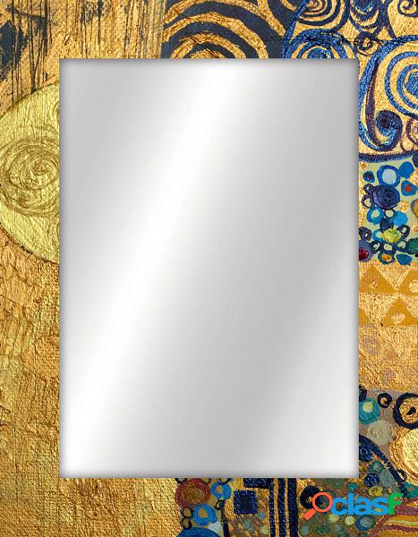 Specchio da parete etnico in legno design moderno cm 70x90