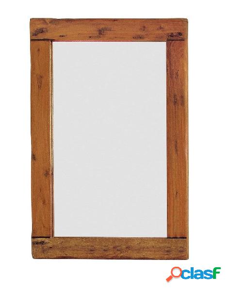 Specchio rettangolare in legno massello di acacia cm