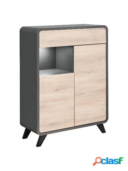 Spera - Credenza industrial con ante e vano e cassetto