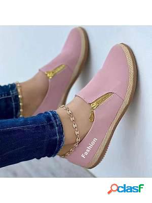 Spring/Fall Solid Color Platform Hemp Rope Flat Shoes