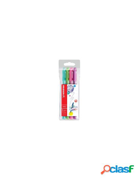 Stabilo - pennarelli disegno stabilo 488 4 1 pointmax spring