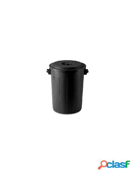 Stefanplast - bidone stefanplast nero con coperchio litri 70