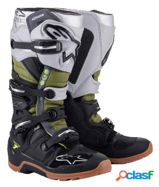 Stivali cross Alpinestars TECH 7 Enduro Nero Argento Verde