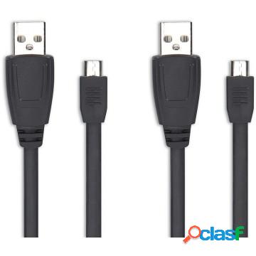 Stream play & charge cable set - for ps4, black