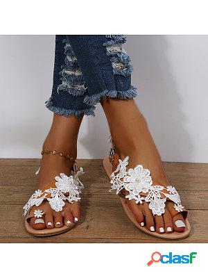 Summer Bohemian Flower Buckle Sandals