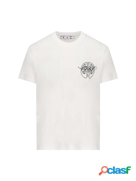 T-Shirt Off-White In Jersey Di Cotone