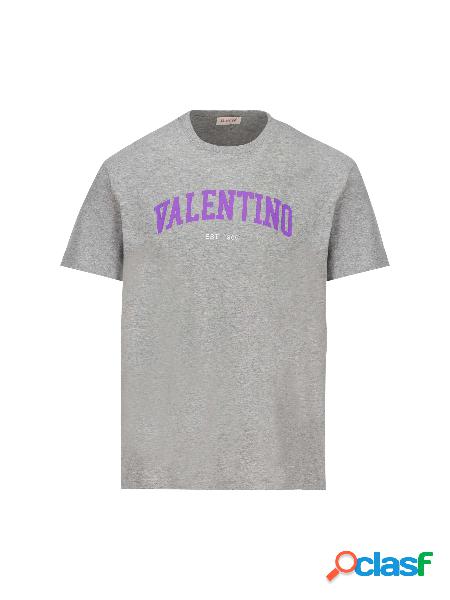 T-shirt In Cotone Con Stampa Valentino