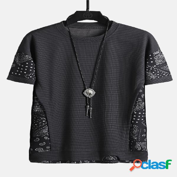 T-shirt a maniche corte streetwear da uomo con stampa
