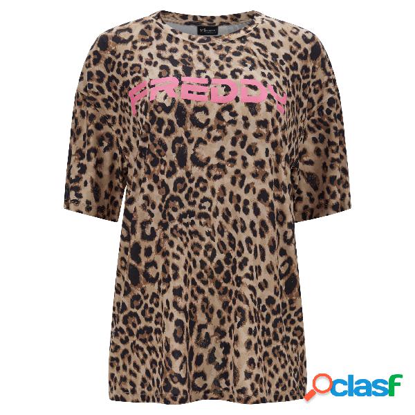 T-shirt animalier con stampa FREDDY colorata