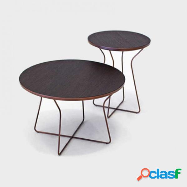 Tavolino Tuft Con Piano In Legno 37x60 cm - Arredamento