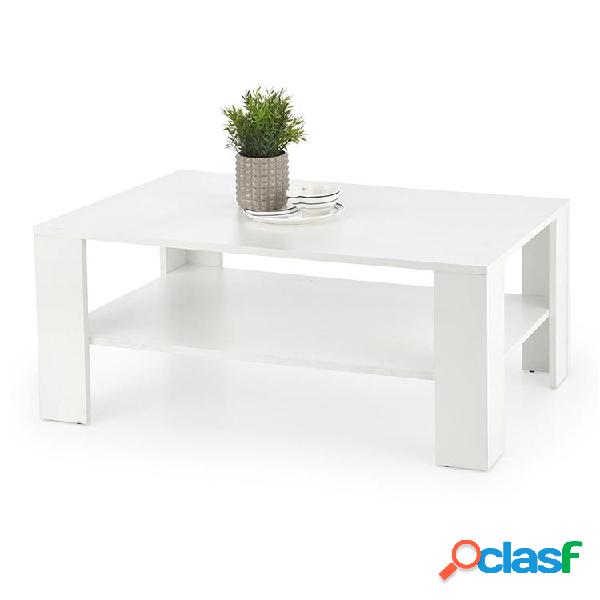 Tavolino da salotto design con ripiano 110x65cm bianco Peter