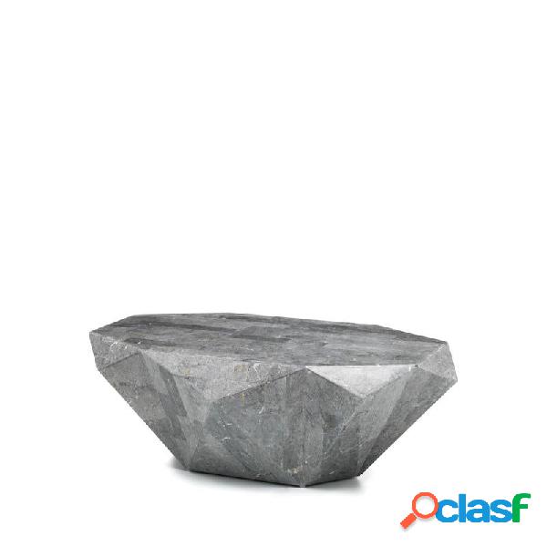 Tavolino da salotto design in pietra fossile cm 120x70x40h -