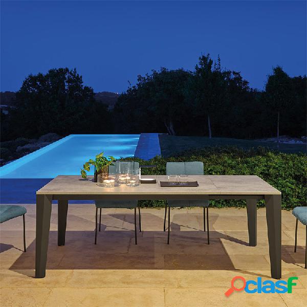 Tavolo Allungabile Spencer Cemento 160x90+3x(53)cm - Tavoli