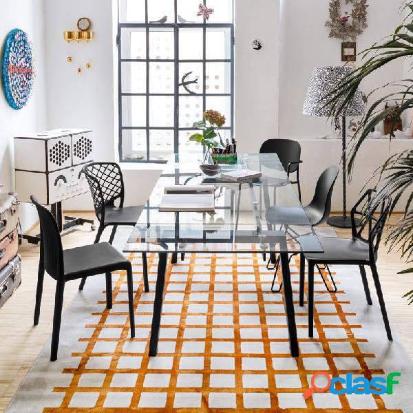 Tavolo Allungabile Zeffiro 140x90 cm Nero Opaco - Tavoli
