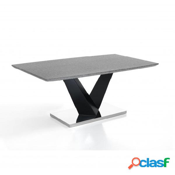 Tavolo allungabile moderno base nero opaco piano colore