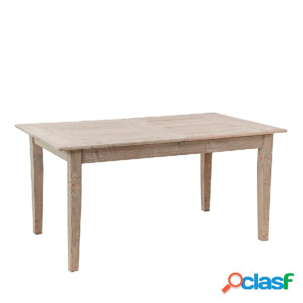 Tavolo country allungabile in legno di abete massello colore