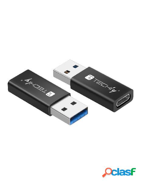 Techly - adattatore convertitore usb 3.0 usb a maschio a
