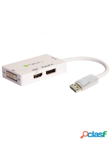 Techly - adattatore displayport a dvi/hdmi/dp 3-in-1